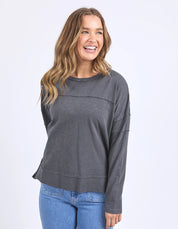 Jayne Throw On Top Charcoal