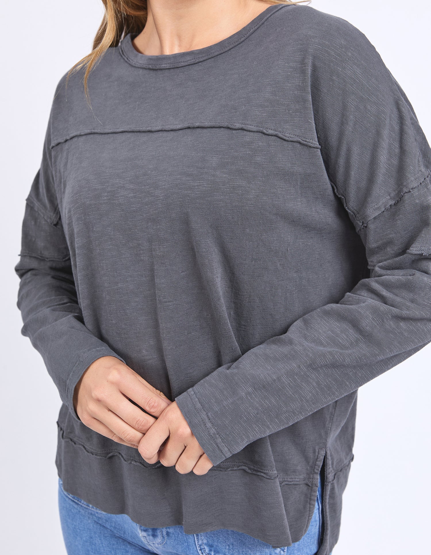Jayne Throw On Top Charcoal