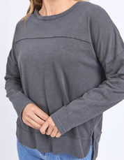 Jayne Throw On Top Charcoal
