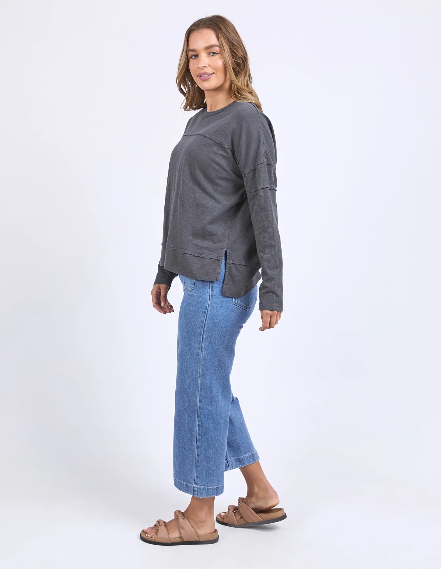 Jayne Throw On Top Charcoal