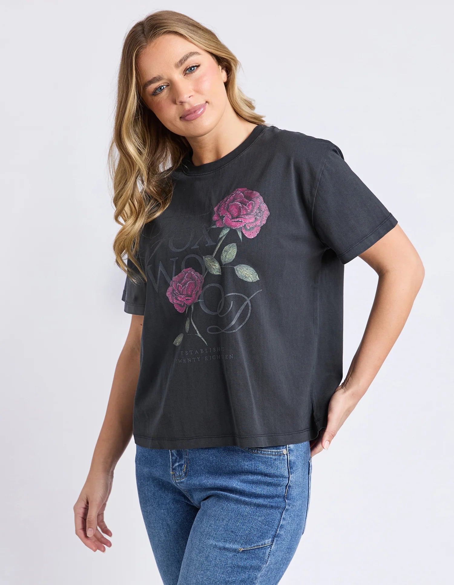 Foxwood| English Rose Tee Black
