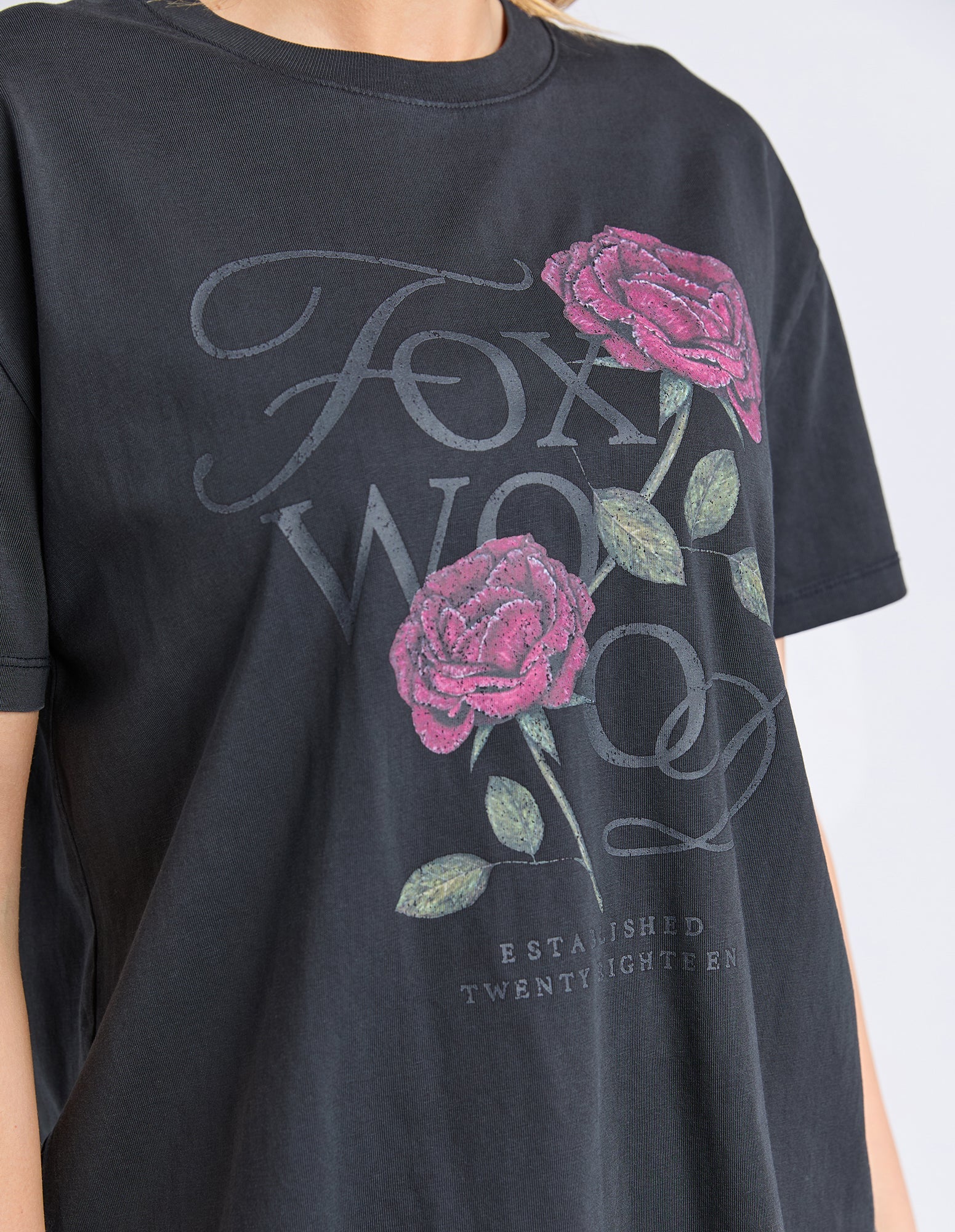 Foxwood| English Rose Tee Black