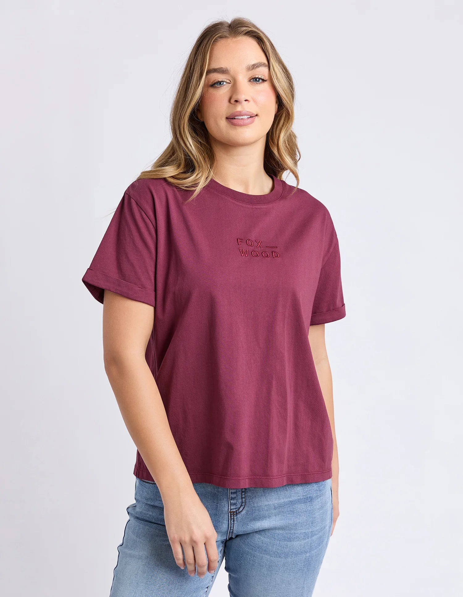Foxwood| Huntleigh Oversized Tee Windsor Wine