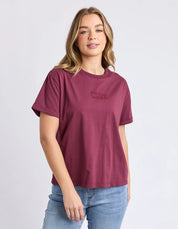 Foxwood| Huntleigh Oversized Tee Windsor Wine