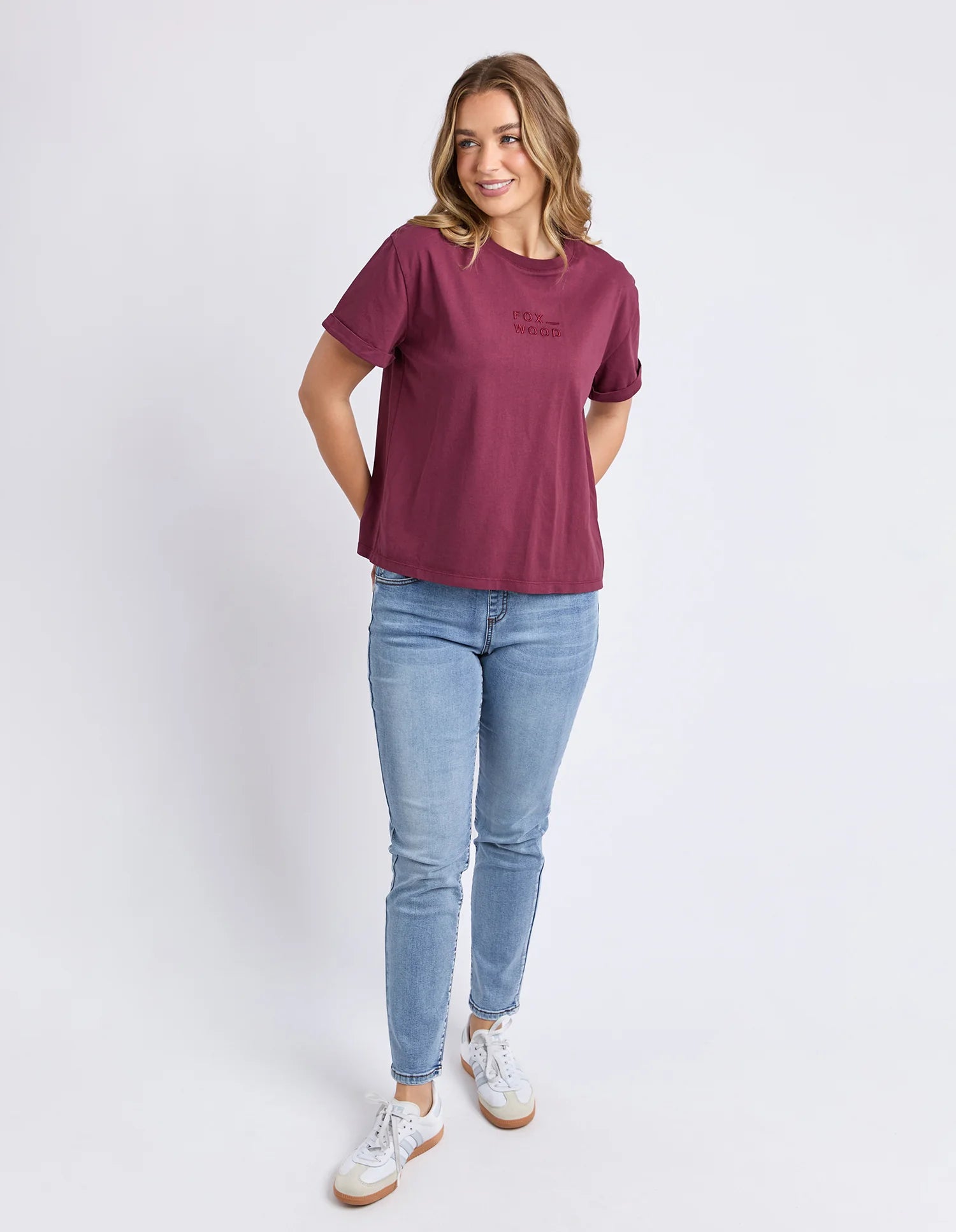 Foxwood| Huntleigh Oversized Tee Windsor Wine