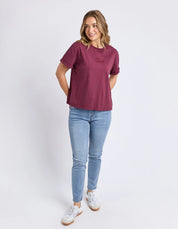 Foxwood| Huntleigh Oversized Tee Windsor Wine