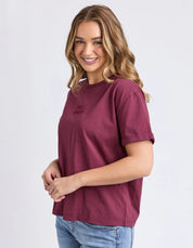 Foxwood| Huntleigh Oversized Tee Windsor Wine