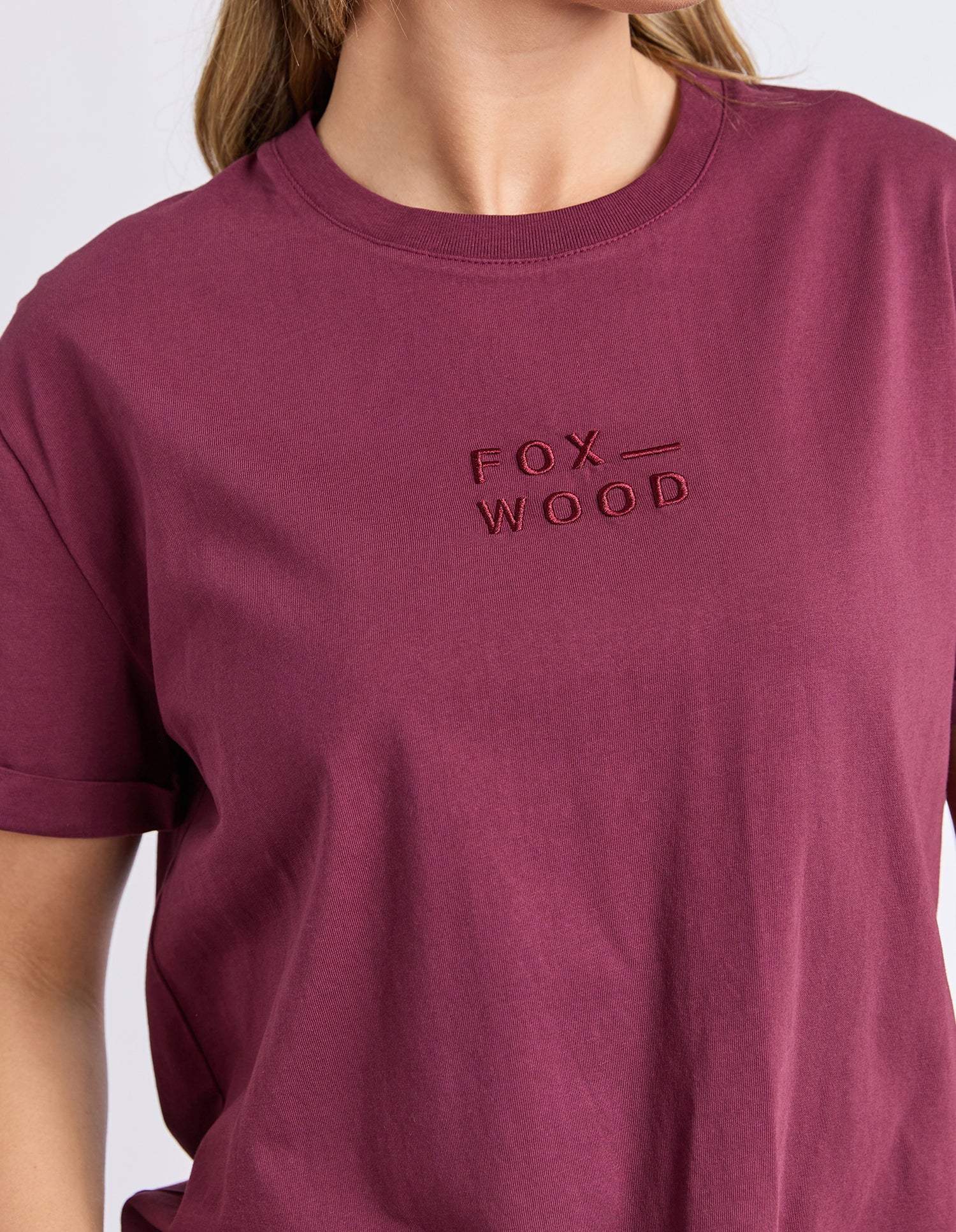 Foxwood| Huntleigh Oversized Tee Windsor Wine