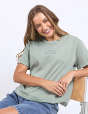 Foxwood| Huntleigh Oversized Tee Iceberg Green