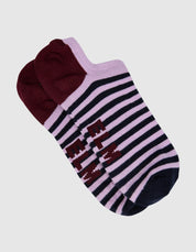 Harmony No Show Sock 2pk Plum/Mauve/Navy- OSFA