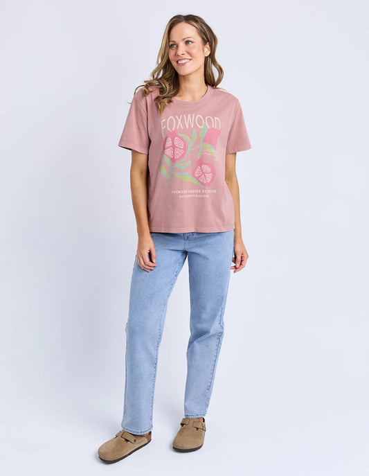 Foxwood / Pomegranate Tee Ash Rose