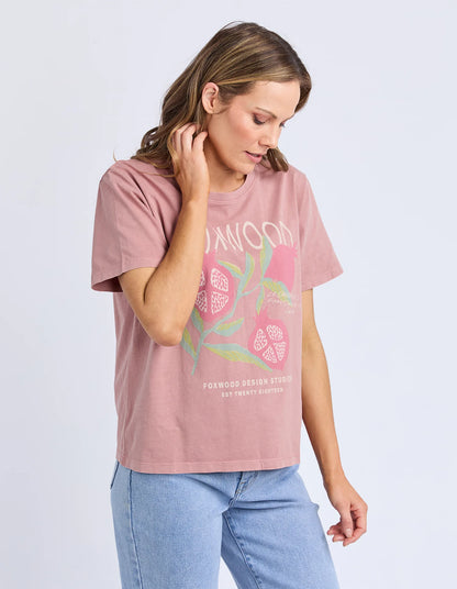 Foxwood / Pomegranate Tee Ash Rose