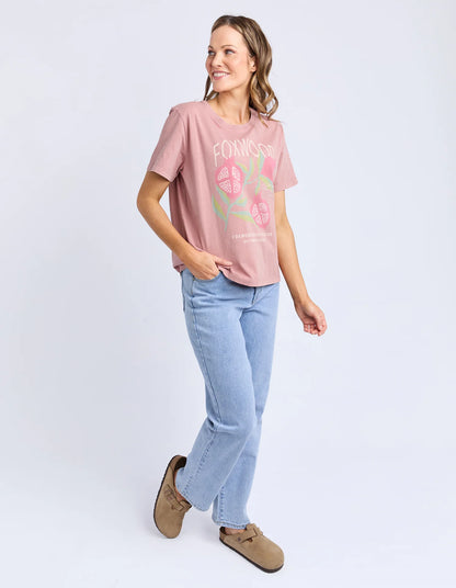 Foxwood / Pomegranate Tee Ash Rose