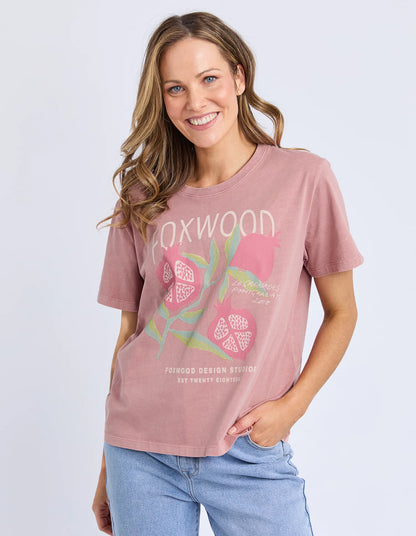 Foxwood / Pomegranate Tee Ash Rose