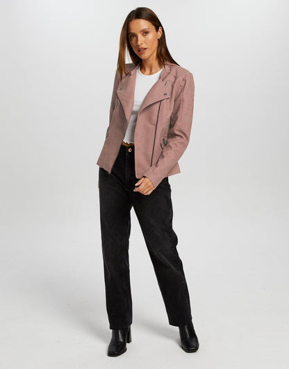 ONLY / Ava Faux Leather Biker Jacket