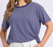 Hutch Stripe Tee Navy/White Stripe