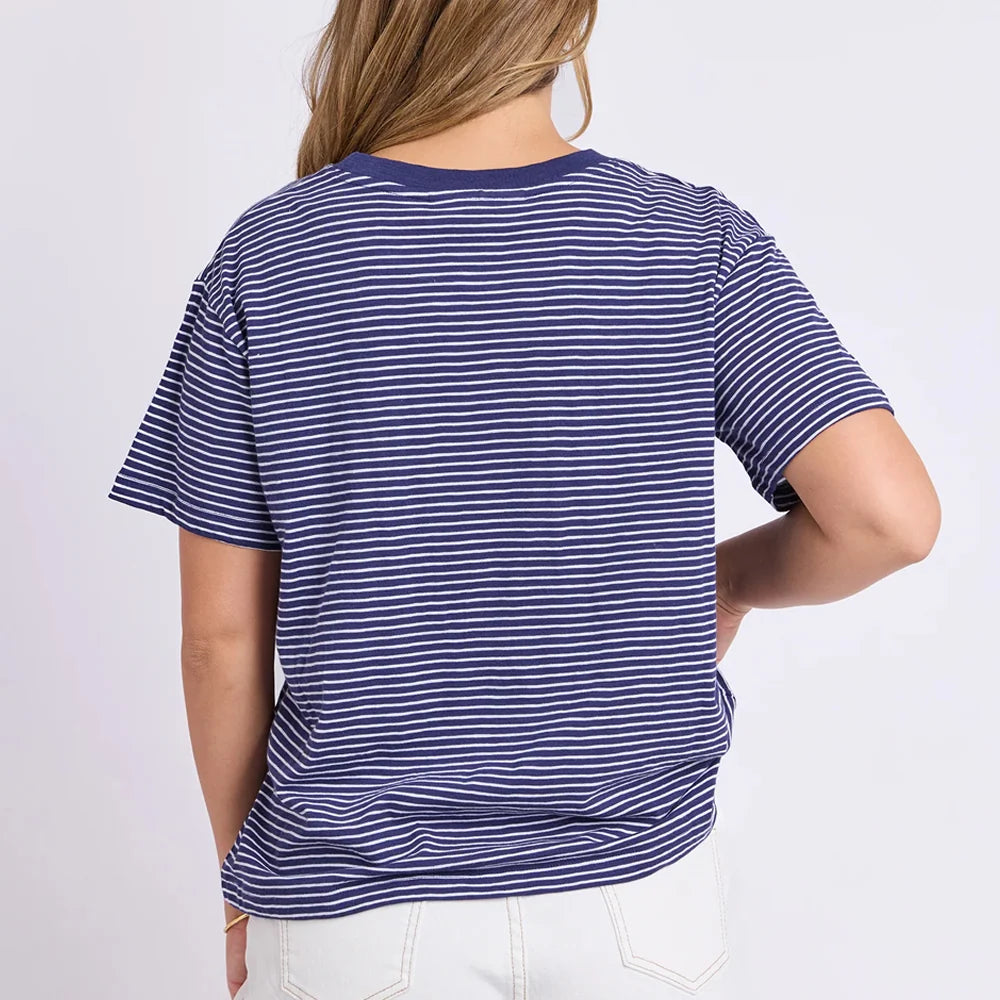 Hutch Stripe Tee Navy/White Stripe