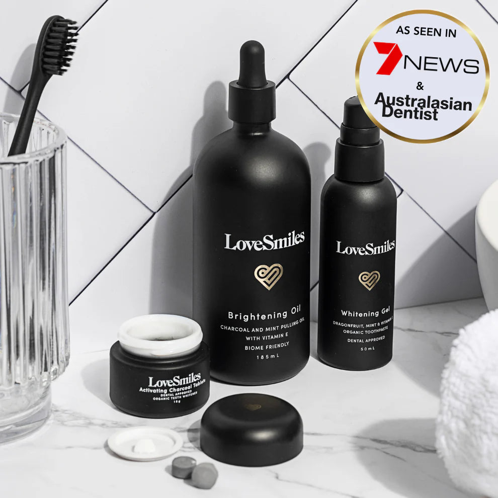 Lovesmiles / 3-Step Coconut Charcoal Oral Care and Whitening Kit