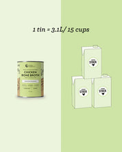 Chicken bone broth- garden herbs