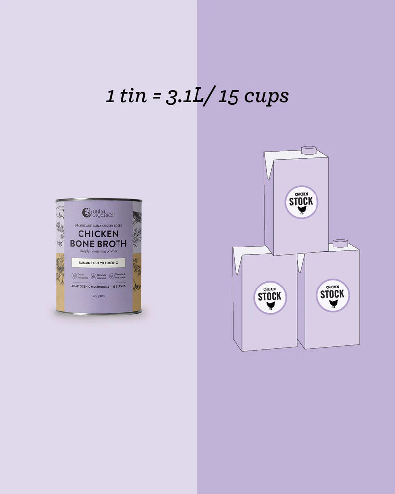 Chicken Bone Broth 125g Adaptogenic mushrooms