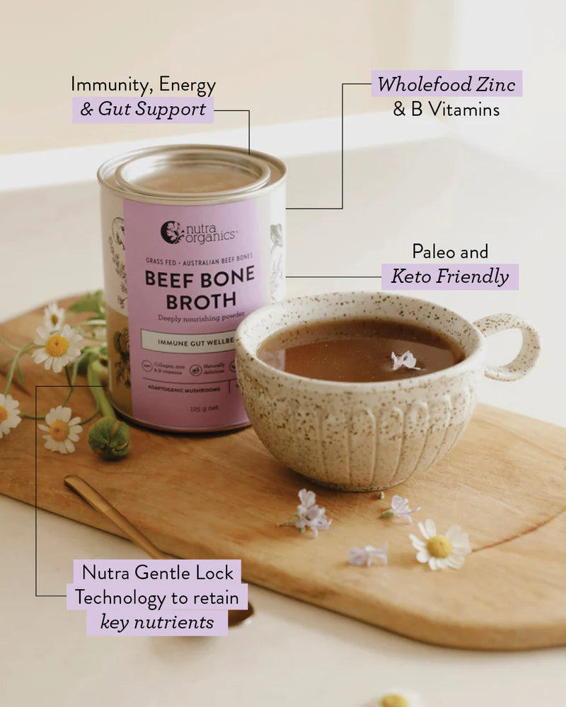 Beef Bone Broth 125g Adaptogenic mushrooms