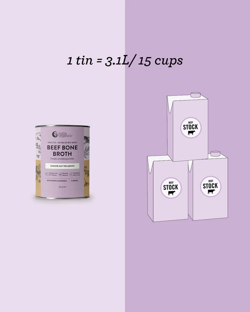 Beef Bone Broth 125g Adaptogenic mushrooms