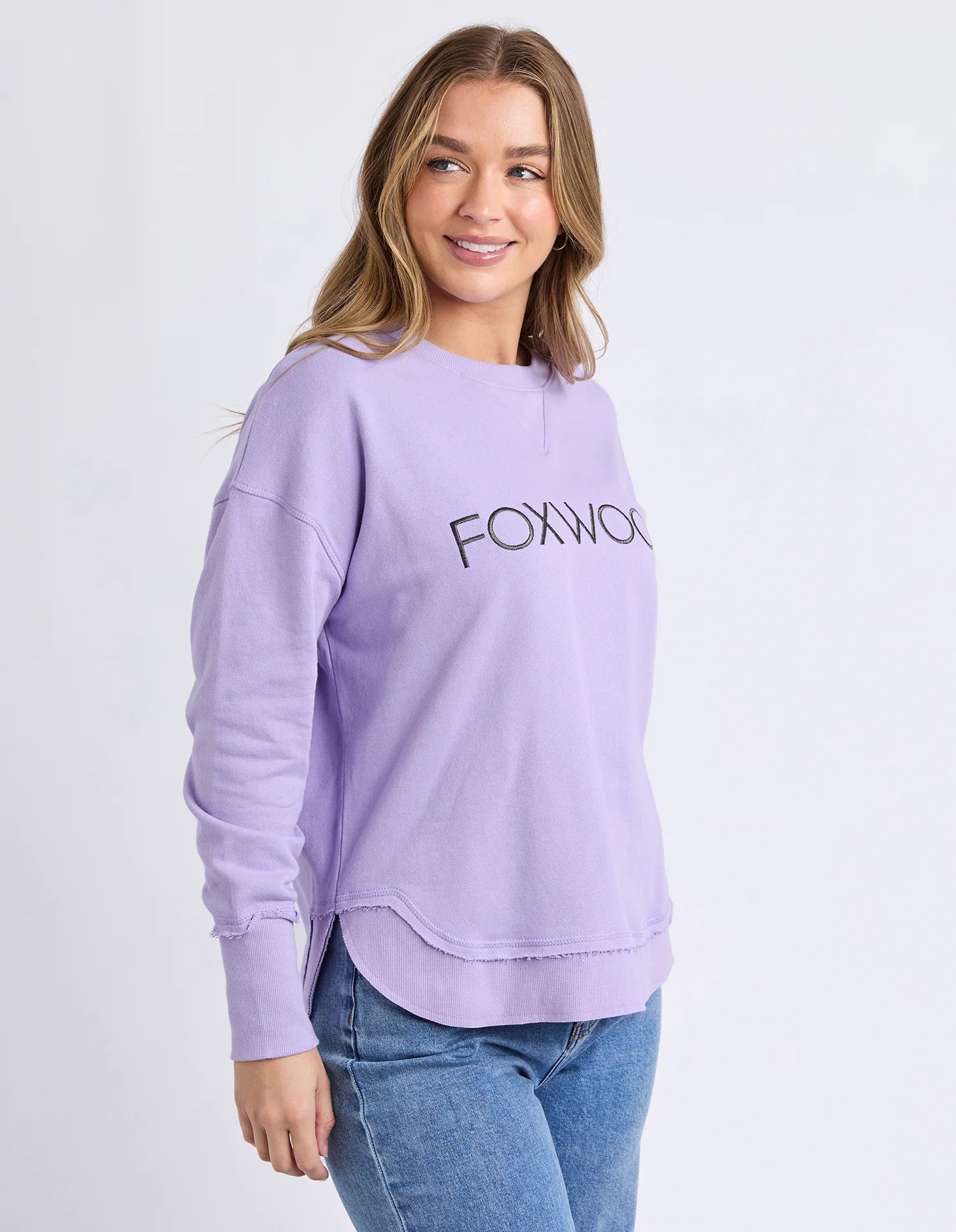 Simplified Metallic Crew Lavender