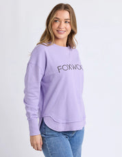 Simplified Metallic Crew Lavender