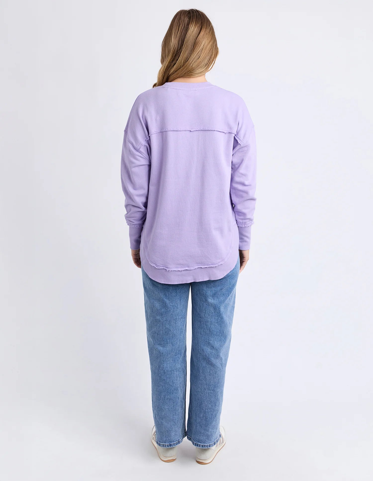 Simplified Metallic Crew Lavender
