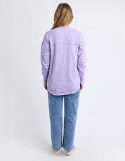 Simplified Metallic Crew Lavender
