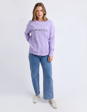 Simplified Metallic Crew Lavender