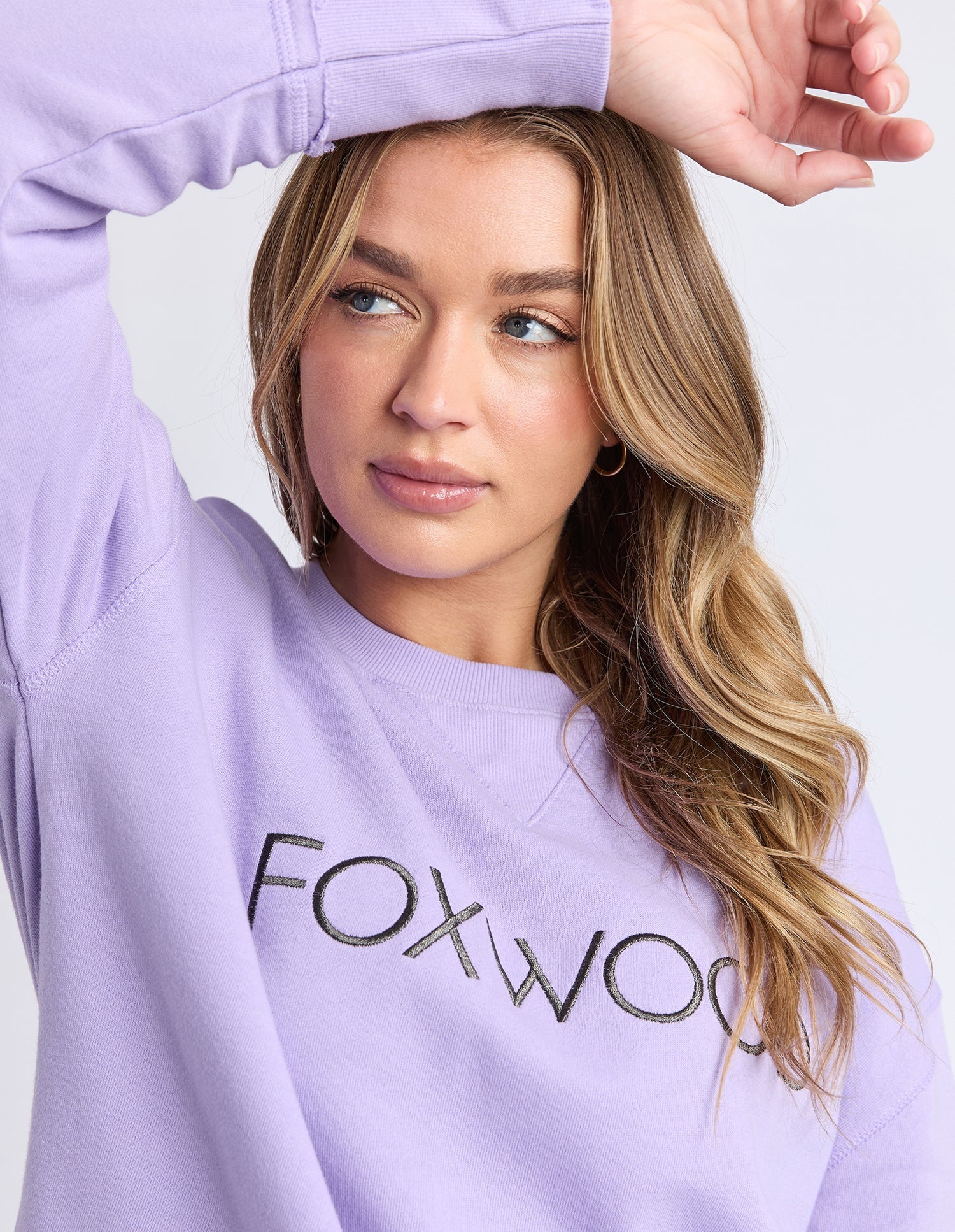 Simplified Metallic Crew Lavender
