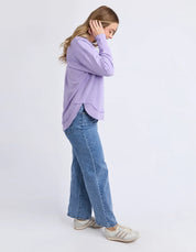 Simplified Metallic Crew Lavender