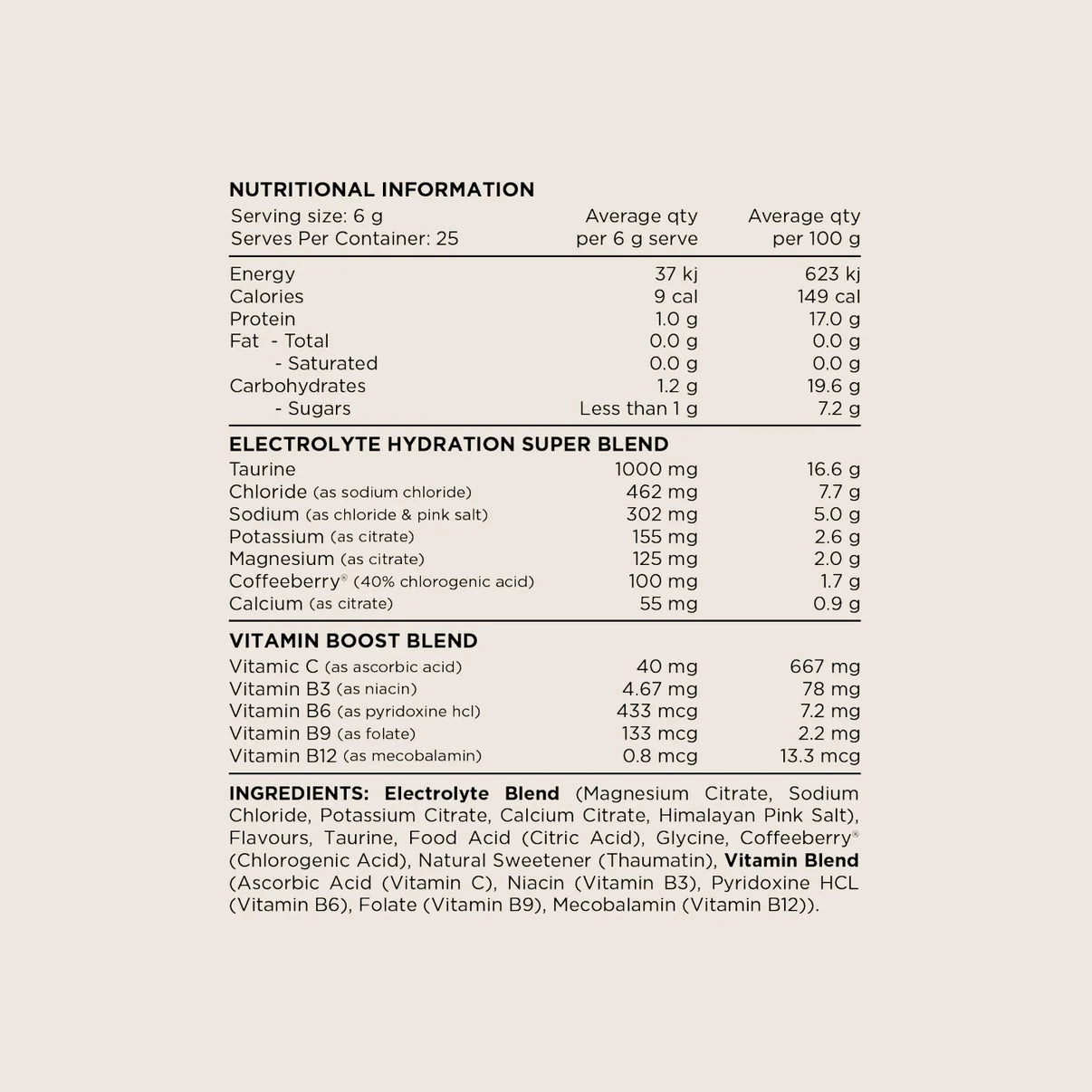 SWITCH NUTRITION Hydrate Electrolytes No Added Sugar