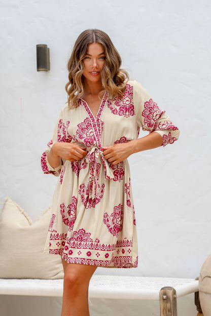 Boho chic mini dress