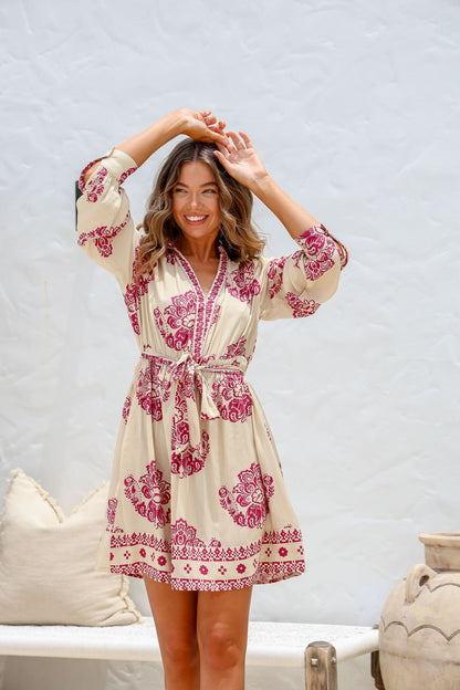 Boho chic mini dress