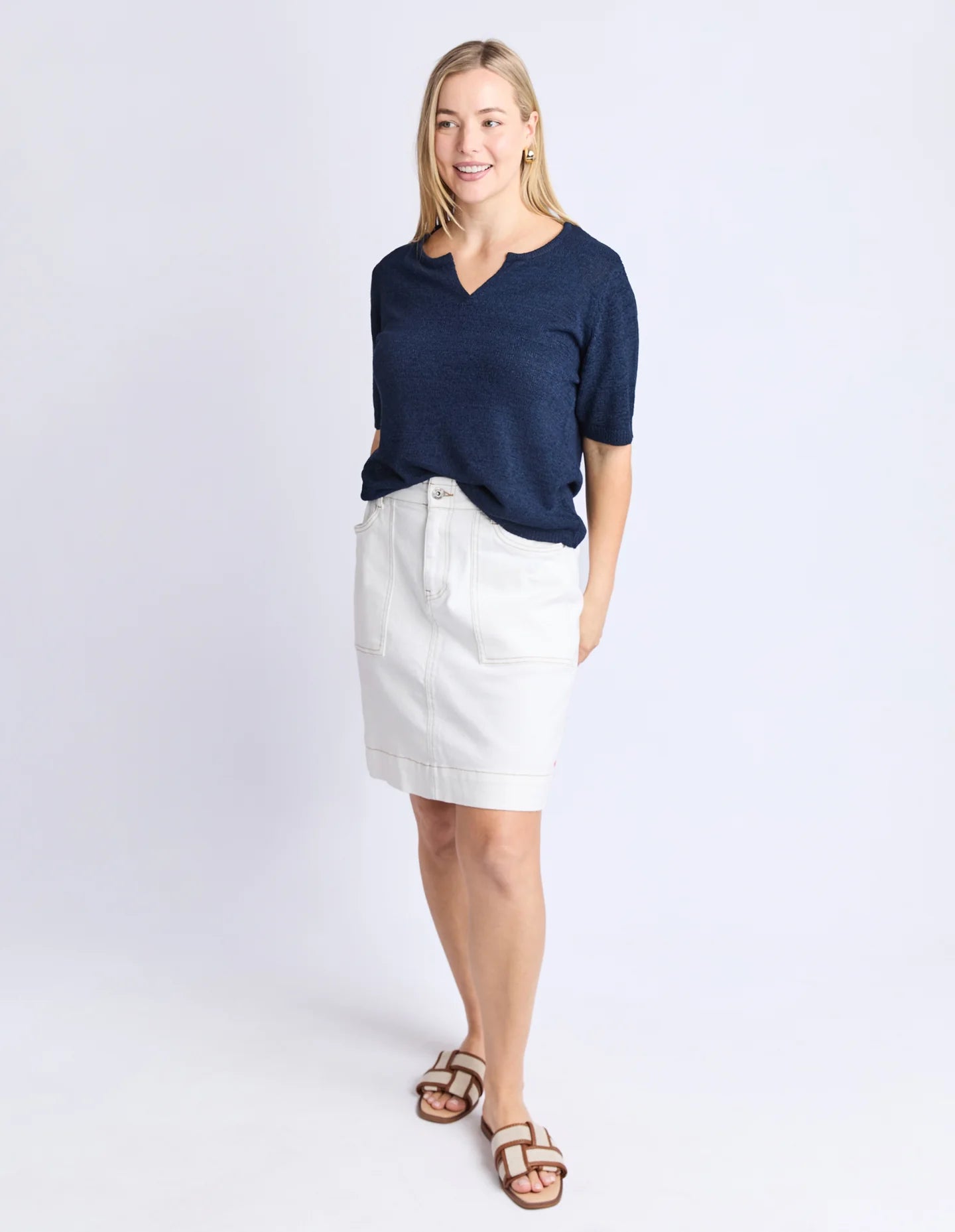 Elm | Knit Tee Navy