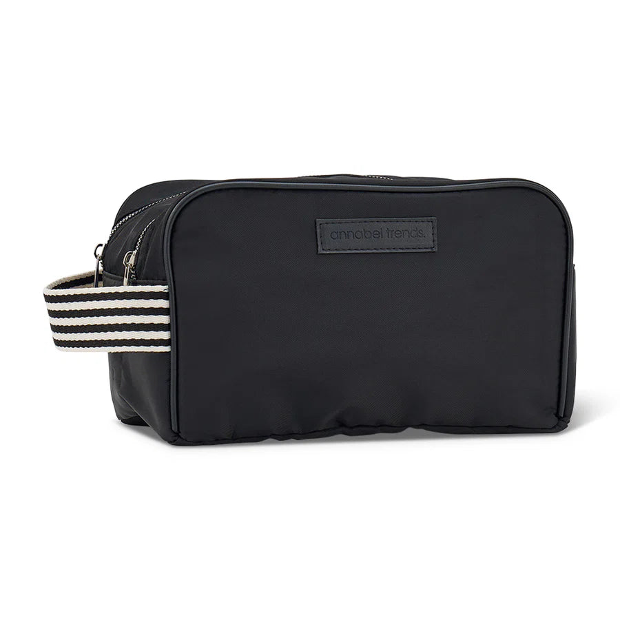 AT Hype - Double Zip Toiletry Bag- pink & black