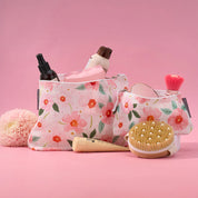 Cosmetic Bag - Linen - Large - Meadow Blush