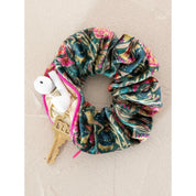 Hideaway Scrunchie -Green & pink Floral