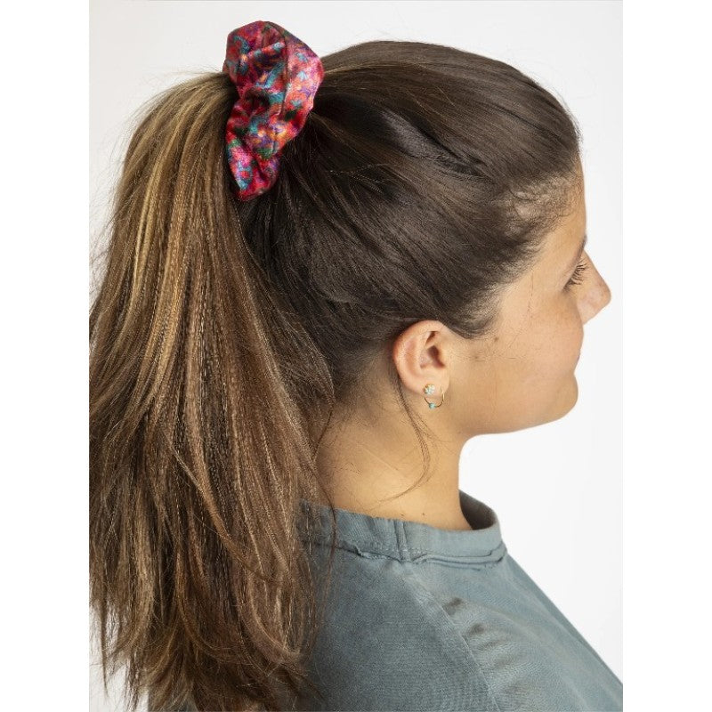 Hideaway Scrunchie -Green & pink Floral