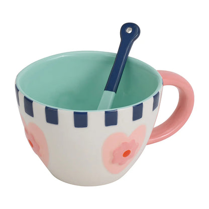 Ceramic Cup of Love Mug & Spoon Set