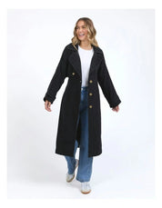 Foxwood | Deuce Trench Coat in Black