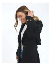 Foxwood | Deuce Trench Coat in Black