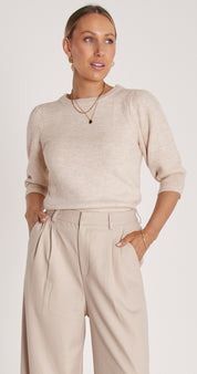 ESTELLE KNITTED TOP - CREAM