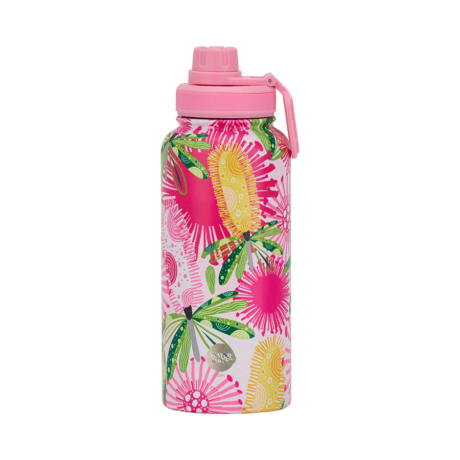 Watermate Drink Bottle - Stainless Steel - Design - 950ml