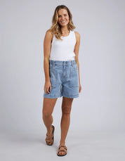 Atlas Denim Short Mid Blue Wash