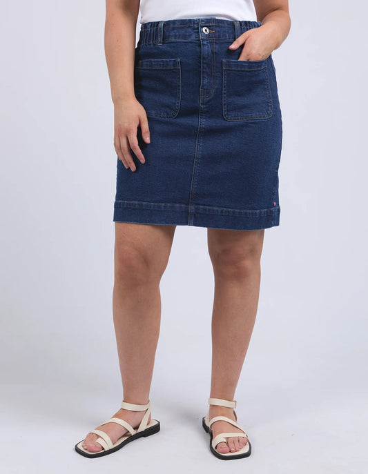 Lennox Denim Skirt Dark Blue Wash