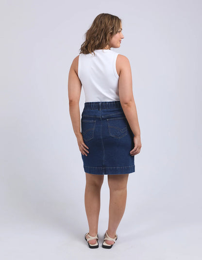 Lennox Denim Skirt Dark Blue Wash