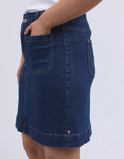 Lennox Denim Skirt Dark Blue Wash